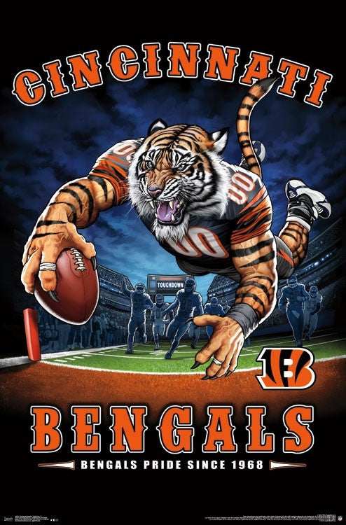 Cincinnati Bengals End Zone Poster Print - 22x34