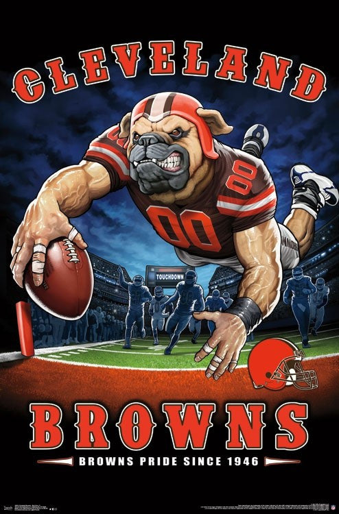 Cleveland Browns End Zone Poster Print - 22x34