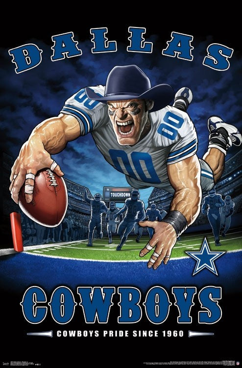Dallas Cowboys End Zone Poster Print - 22x34 Rolled Poster