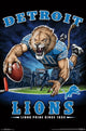 Detroit Lions End Zone Poster Print - 22x34