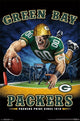 Green Bay Packers End Zone Rolled Poster Print 22x34