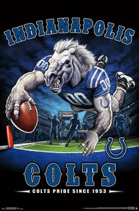 Indianapolis Colts End Zone Poster Print showcasing team spirit.