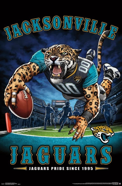 Jacksonville Jaguars End Zone Rolled Poster Print