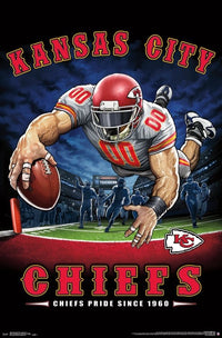 Kansas City Chiefs End Zone Poster Print - 22x34 Rolled Poster