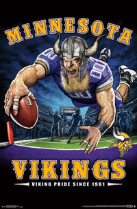 Minnesota Vikings End Zone Poster Print - 22x34
