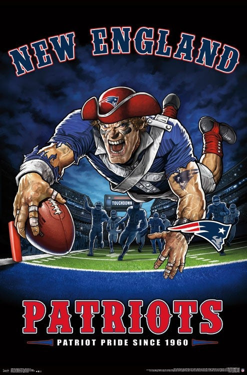 New England Patriots End Zone Poster Print - 22x34