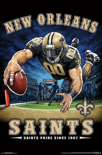 New Orleans Saints End Zone Poster Print 22x34