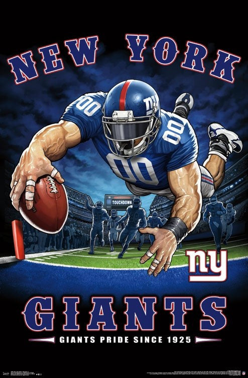 New York Giants End Zone Poster Print - 22x34