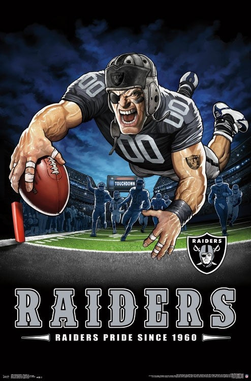 Oakland Raiders End Zone Poster Print - 22x34