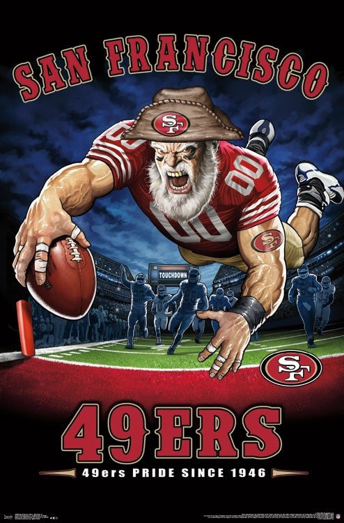 San Francisco 49ers End Zone Poster Print - 22x34