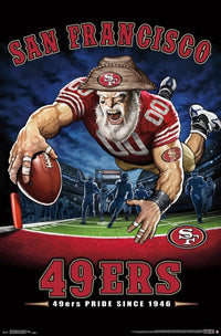 San Francisco 49ers End Zone Poster Print - 22x34