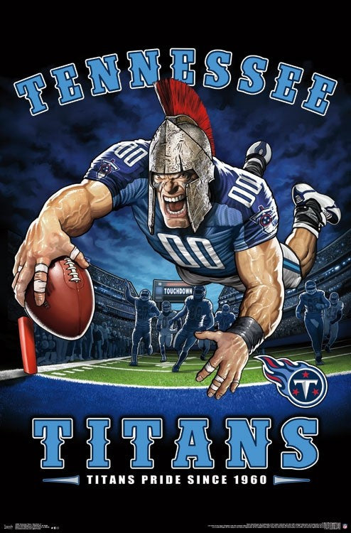 Tennessee Titans End Zone Rolled Poster Print - 22x34