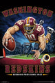 Washington Redskins End Zone Poster Print showcasing football excitement.