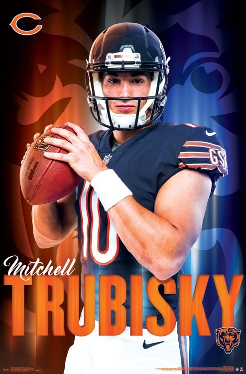 Mitch Trubisky Chicago Bears Poster Print 22x34