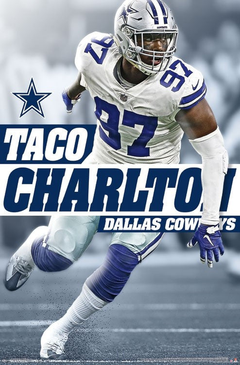 Dallas Cowboys Taco Charlton Poster Print - 22x34