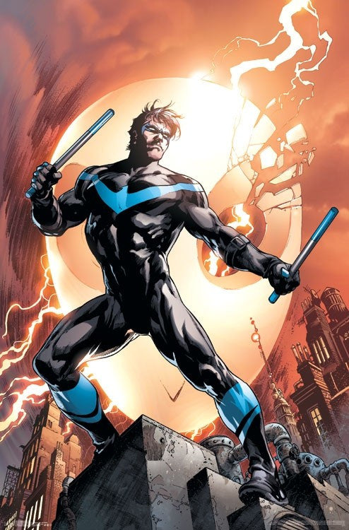 Nightwing - Fire Rolled Poster Print (22x34)