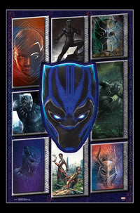 Black Panther Collage Poster Print 22x34 - Vibrant Artwork