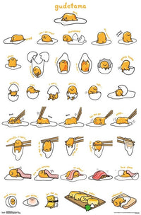 Gudetama - Grid Rolled Poster Print (22x34)