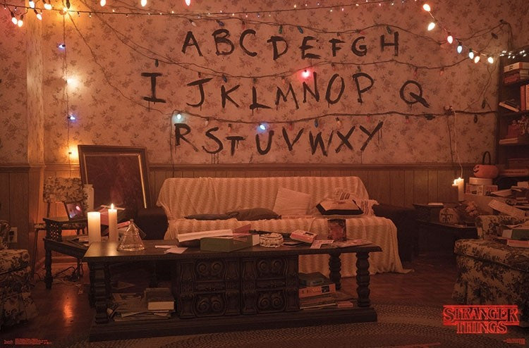 Stranger Things Alphabet Poster Print - 22x34