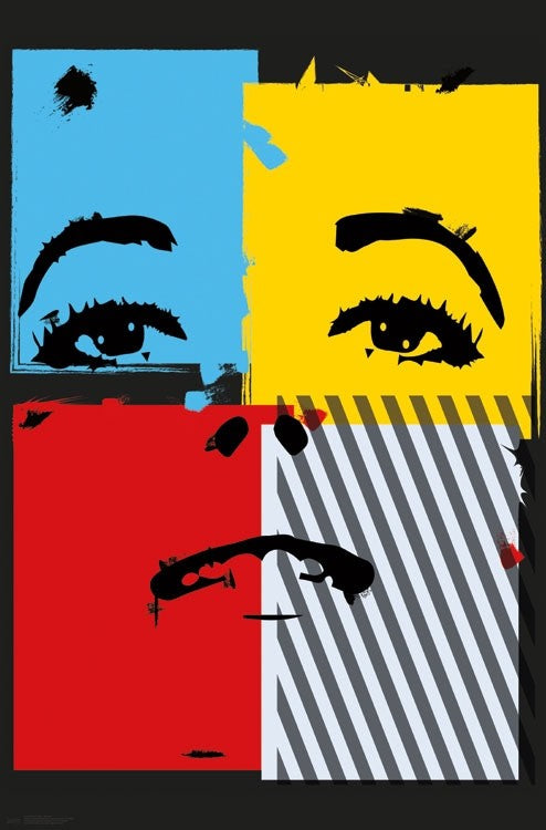 Bold Color Woman Art Print poster featuring vibrant colors.