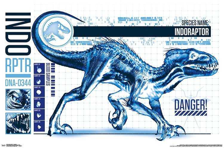 Jurassic World 2 Indo-Raptor Poster Print - 22x34