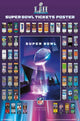 Super Bowl LII Tickets Poster Print - Rolled Wall Art