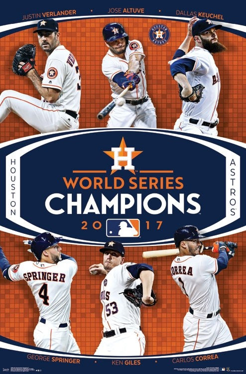 2017 World Series Champions Poster Print, baseball decor