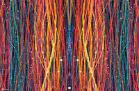 Paradise Lines Poster Print - A serene and colorful artwork perfect for home decor.