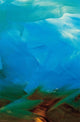 Blue Abstract Art Poster Print showcasing vibrant hues and dynamic shapes.