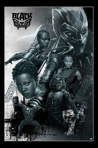 Black Panther Group Poster Print – 22x34 Rolled Artwork