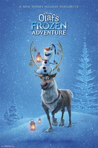 Olaf's Frozen Adventure Teaser Poster Print showcasing Olaf from Disney's Frozen.