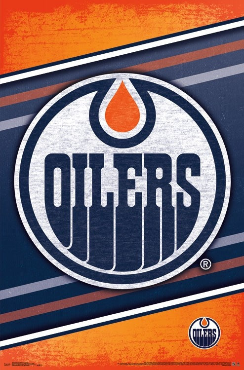 Edmonton Oilers logo poster print, 22 x 34 inches