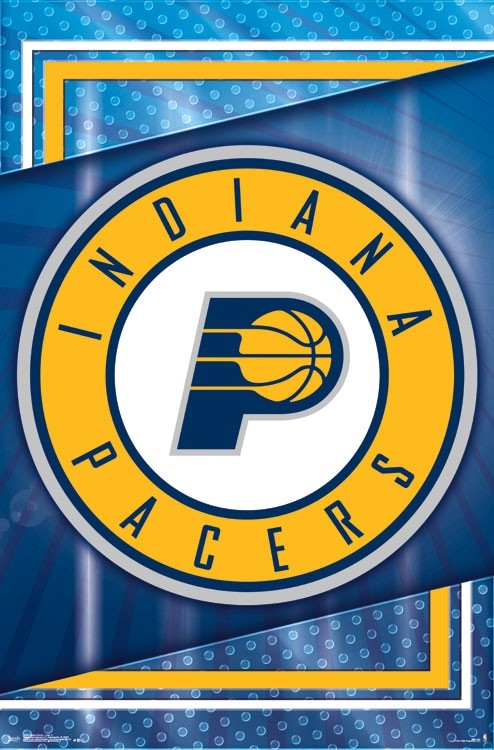 Indiana Pacers Logo Poster Print in vibrant colors