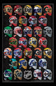 NHL Masks Poster Print - 22x34 Rolled Art Print