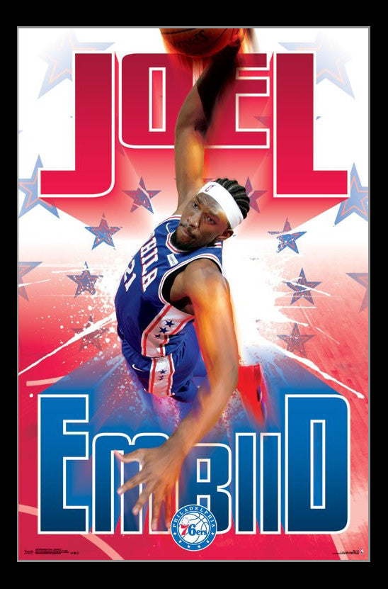 Philadelphia 76ers Joel Embiid Poster Print 22x34