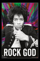 Jimi Hendrix Rock God Poster Print - 22x34