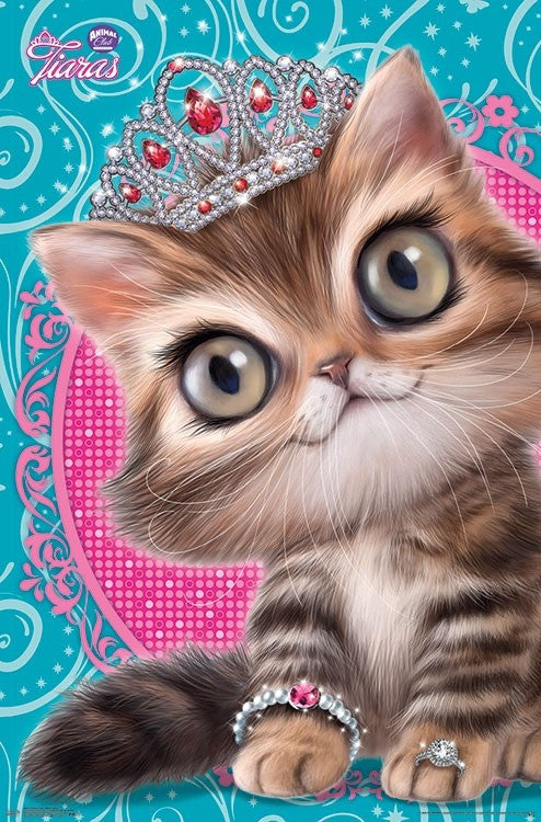 Animal Club Kitten Tiara Poster Print - 22x34
