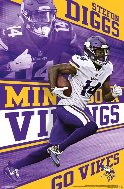 Stefon Diggs Minnesota Vikings Poster Print - 22x34