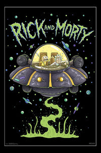 Rick and Morty Ship Poster Print featuring vibrant artwork.