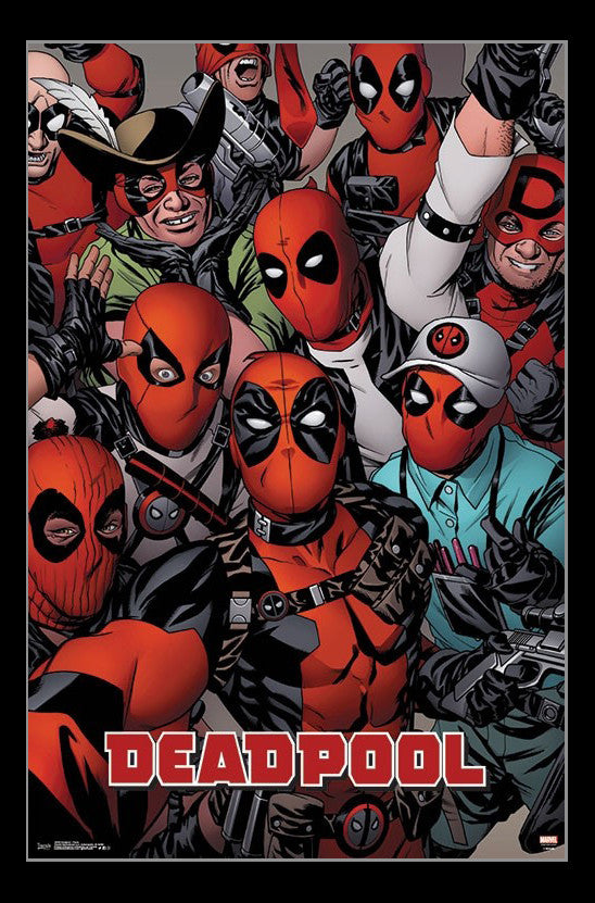 Deadpool Faces Poster Print - Rolled Artwork 22x34