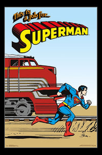 Superman Vintage Poster Print - Classic Comic Art Décor