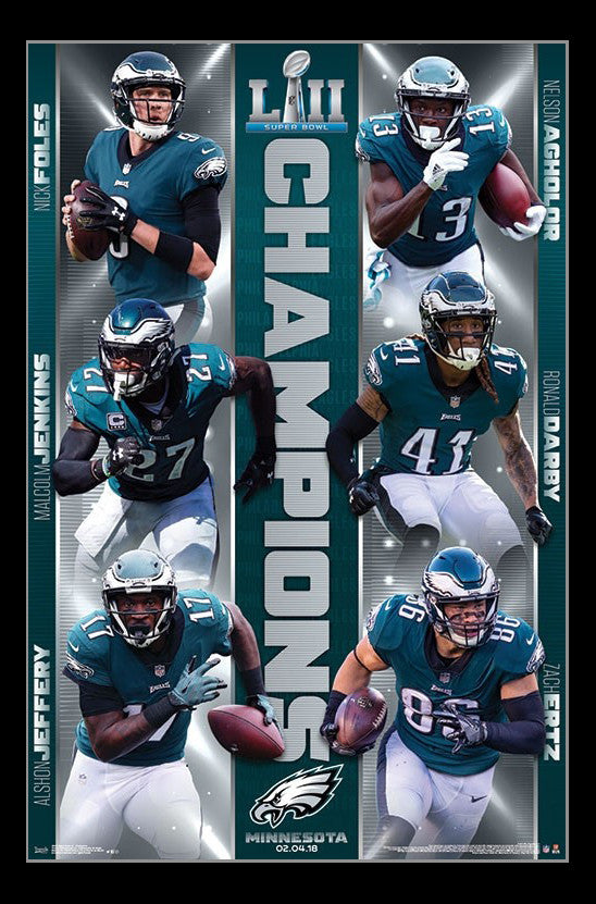 Super Bowl LII Champions Poster Print - 22x34