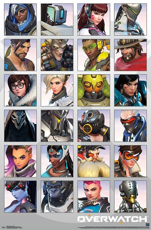 Overwatch Portraits Rolled Poster Print - 22x34