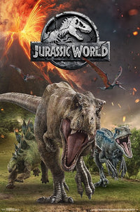 Jurassic World 2 Group Poster Print - 22x34 Rolled Art