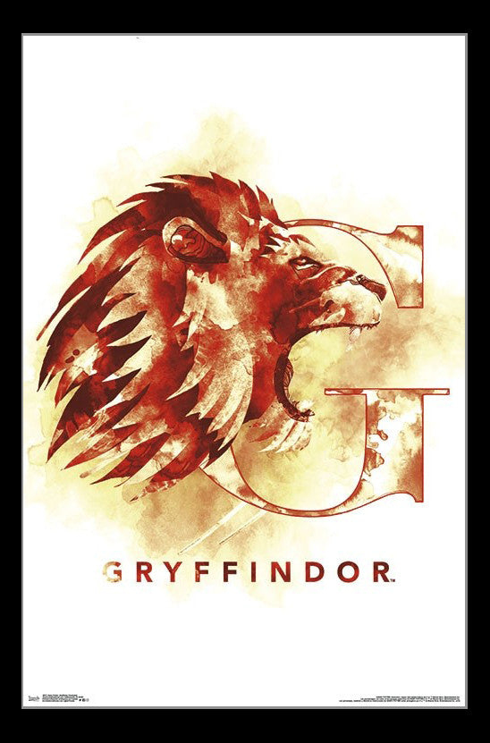 Harry Potter Gryffindor Illustrated Poster Print 22x34
