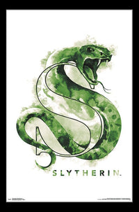 Harry Potter Slytherin Illustrated Poster Print - 22x34