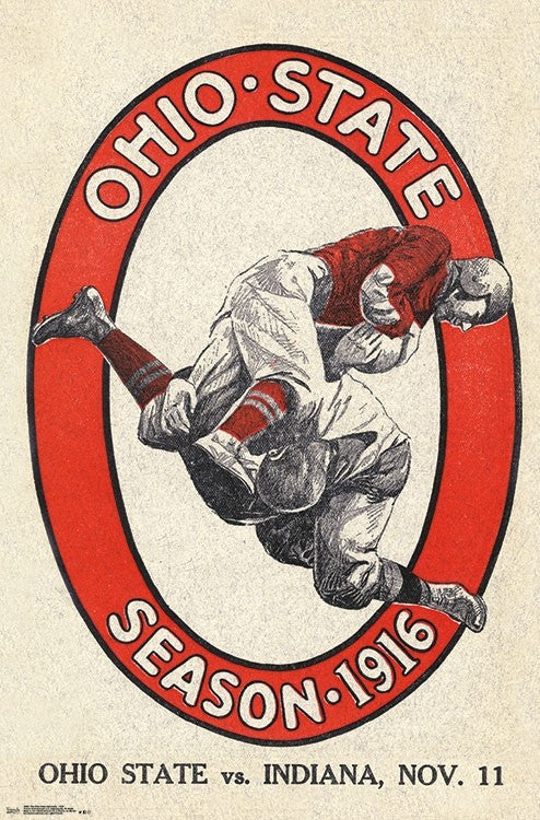 The Ohio State University 1916 Poster Print - 22x34