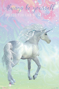 Unicorn on Pastels Rolled Poster Print - 22x34