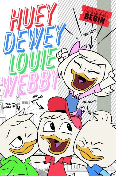 Ducktales Names Poster Print - 22x34 Rolled Poster