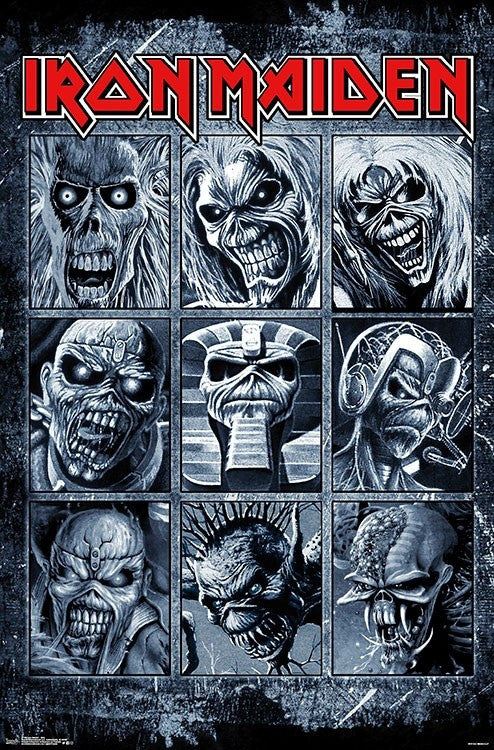 Iron Maiden - Grid Poster Print (22x34) - Rolled Poster